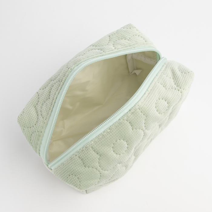 Косметичка на молнии, цвет зелёный