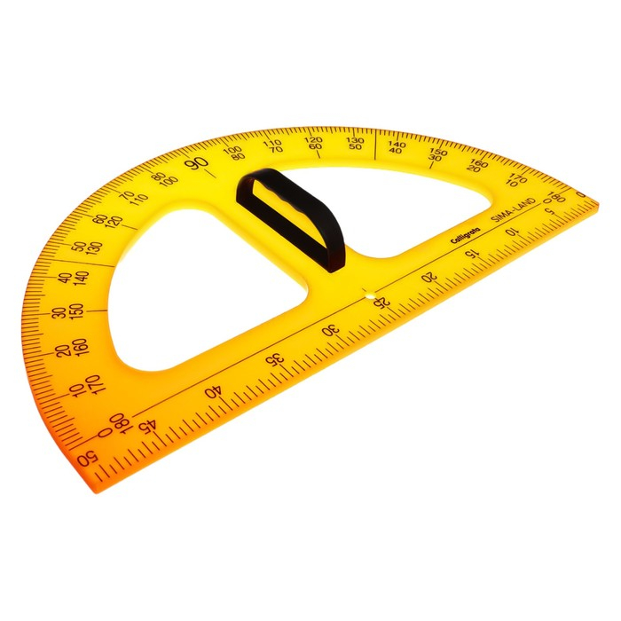 Транспортир для школьной доски, с держателем, 180 гр, корпуса оранжевый Транспортир для школьной доски, с держателем, 180 гр, корпуса оранжевый