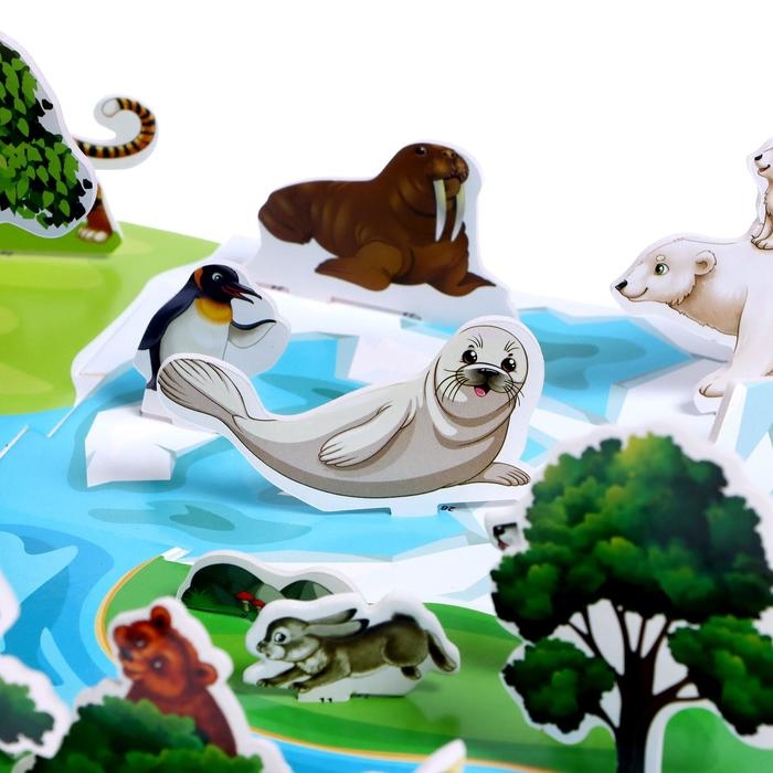 3D конструктор &laquo;Где живут животные&raquo;, 30 деталей