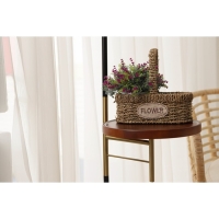 Кашпо для цветов плетёное с ручкой Доляна &laquo;Цветы&raquo;, 24&times;12&times;23 см, цвет коричневый