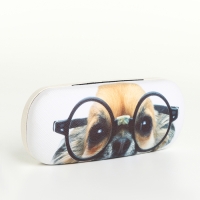 Футляр для очков на хлопушке, длина 16 см, цвет белый Футляр для очков на хлопушке, длина 16 см, цвет белый