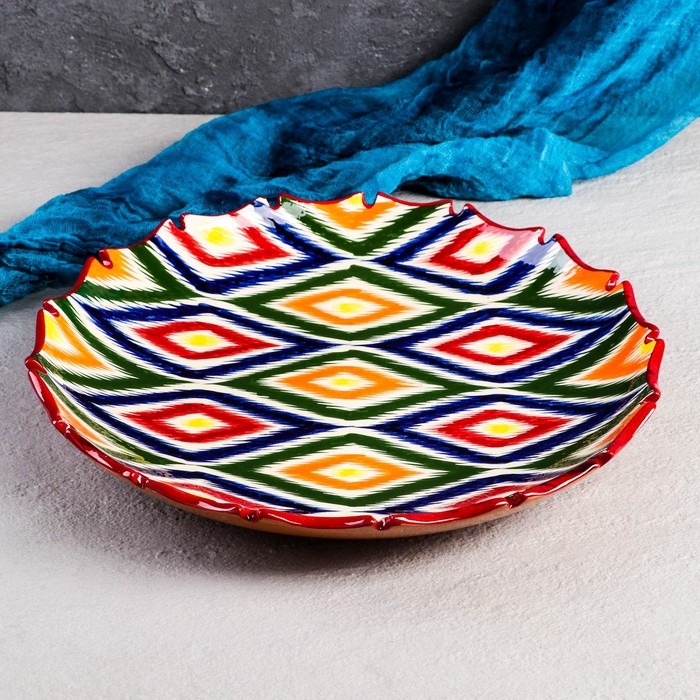 Ляган Риштанская Керамика Ляган Риштанская Керамика "Атлас", 32 см, рифлённый