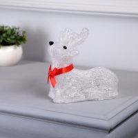 Светодиодная фигура &laquo;Оленёнок&raquo; 15 &times; 16 &times; 10 см, акрил, 20 LED, батарейки АА &times; 3 (не в комплекте), свечение белое