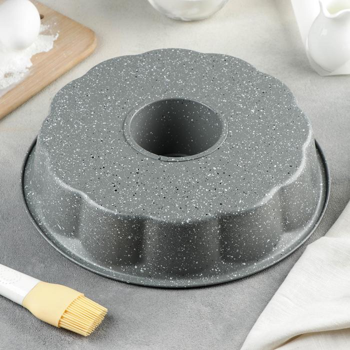 Форма для выпечки «Элин Мрамор. Немецкий кекс», 2,5 л, d=29 см, антипригарное покрытие, цвет серый Форма для выпечки «Элин Мрамор. Немецкий кекс», 2,5 л, d=29 см, антипригарное покрытие, цвет серый