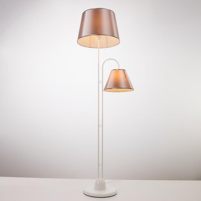 Торшер 1063/2, 2х15Вт Е27, цвет белый-серый