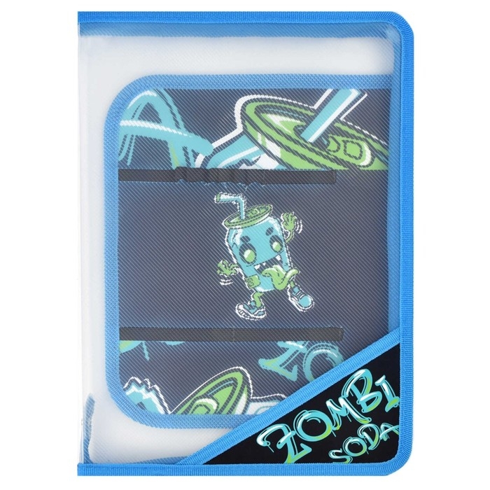 Папка для труда А4, 328 х 228 х 25 мм, молния вокруг, откидная планка, пластиковая, Феникс Папка для труда А4, 328 х 228 х 25 мм, молния вокруг, откидная планка, пластиковая, Феникс "Зомбо банка"