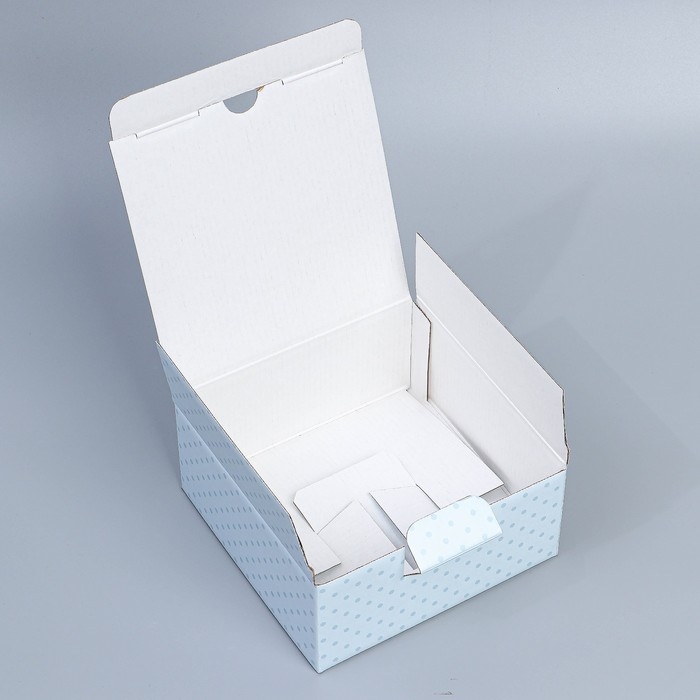 Коробка подарочная сборная, упаковка, &laquo;С Днём рождения&raquo;, 15 х 15 х 7 см