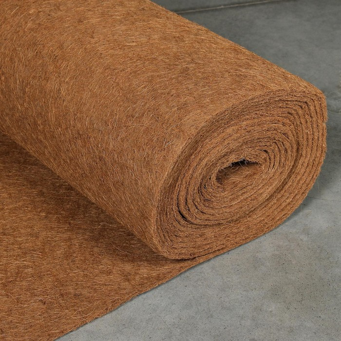 Кокосовое полотно для мульчирования, 10 × 1 м, «Мульчаграм» Кокосовое полотно для мульчирования, 10 × 1 м, «Мульчаграм»