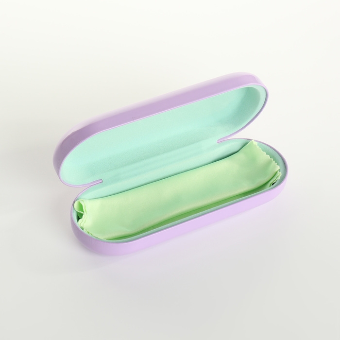 Футляр для очков на хлопушке, длина 16 см, цвет сиреневый Футляр для очков на хлопушке, длина 16 см, цвет сиреневый