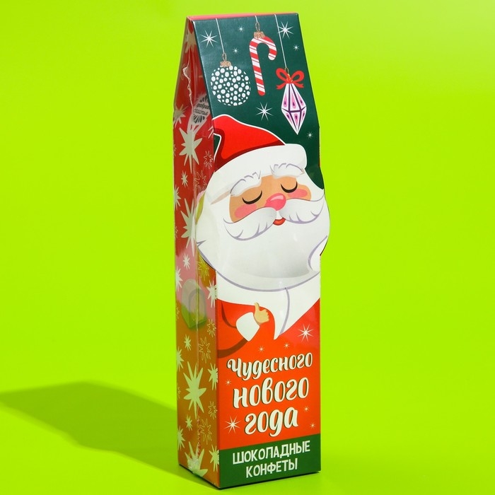 Набор шоколадных конфет в фигурной коробке &laquo;Дед мороз&raquo;, 100 г.
