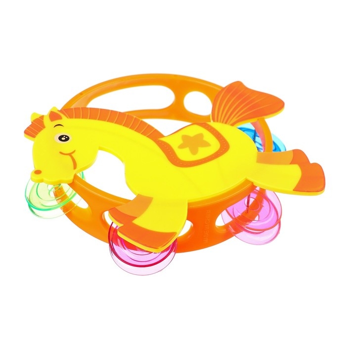 Погремушка - бубен «Жирафик / Лошадка», виды МИКС, Крошка Я Погремушка - бубен «Жирафик / Лошадка», виды МИКС, Крошка Я