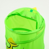 Корзина для хранения игрушек &laquo;Динозаврик&raquo; с ручками и крышкой, 55 х 33 х 33 см, зелёная