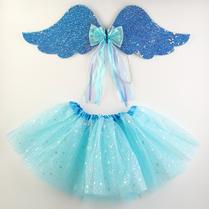 Карнавальный набор Карнавальный набор "Ангелочек" 2 предмета: юбка, крылья, цвет голубой