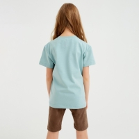 Футболка детская Basic line цвет аквамарин, рост 110