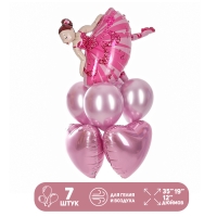 Набор шаров &laquo;Танцовщица&raquo;, латекс, фольга, 7 шт.