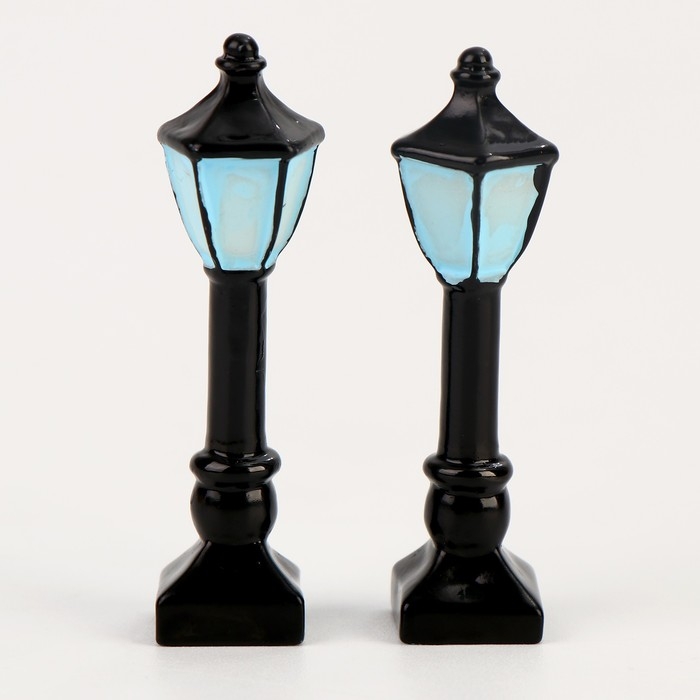 Миниатюра кукольная &laquo;Городской фонарь&raquo;, набор 2 шт., размер 1 шт. &mdash; 1,2 &times; 1,2 &times; 5,5 см