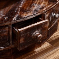 Стеллаж угловой "Бали стайл" 40х40х105 см, дерево албезия, светло-коричневый