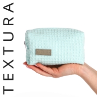 Косметичка на молнии TEXTURA, цвет бирюзовый Косметичка на молнии TEXTURA, цвет бирюзовый