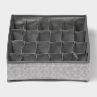 Органайзер для хранения белья Доляна &laquo;Фора&raquo;, 24 ячейки, 30&times;33&times;10 см, цвет серый