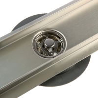 Трап ZEIN, c флaнцeм свободного вращения 360&deg;, 7х70 см, d=40/50 мм, нерж. сталь, сатин