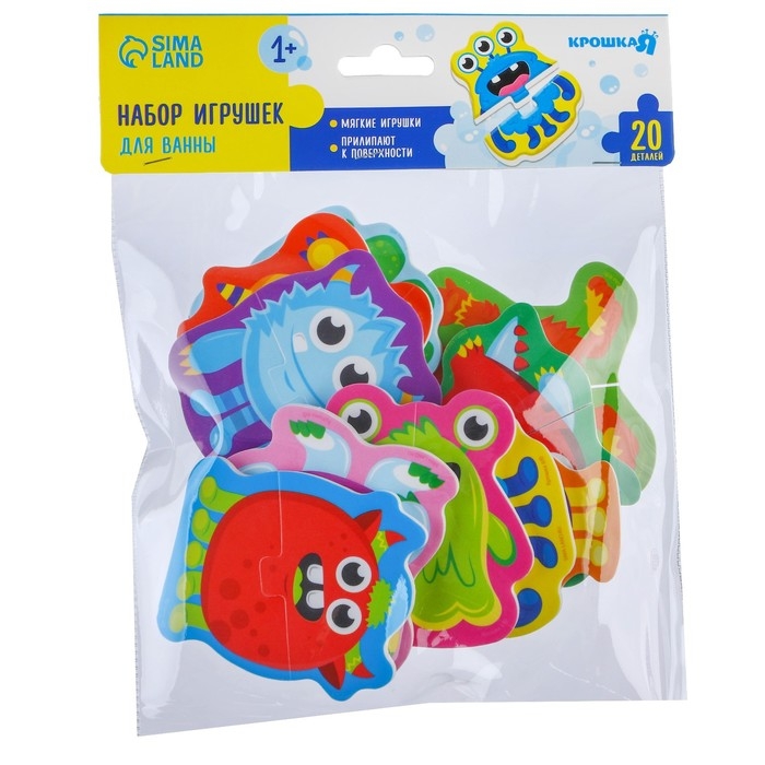 Мягкий пазл для малышей &laquo;Монстрики&raquo;, 10 пазлов, Крошка Я