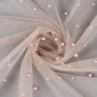 Сетка с бусинами, 150 см, 1 &plusmn; 0,2 м, цвет бежевый