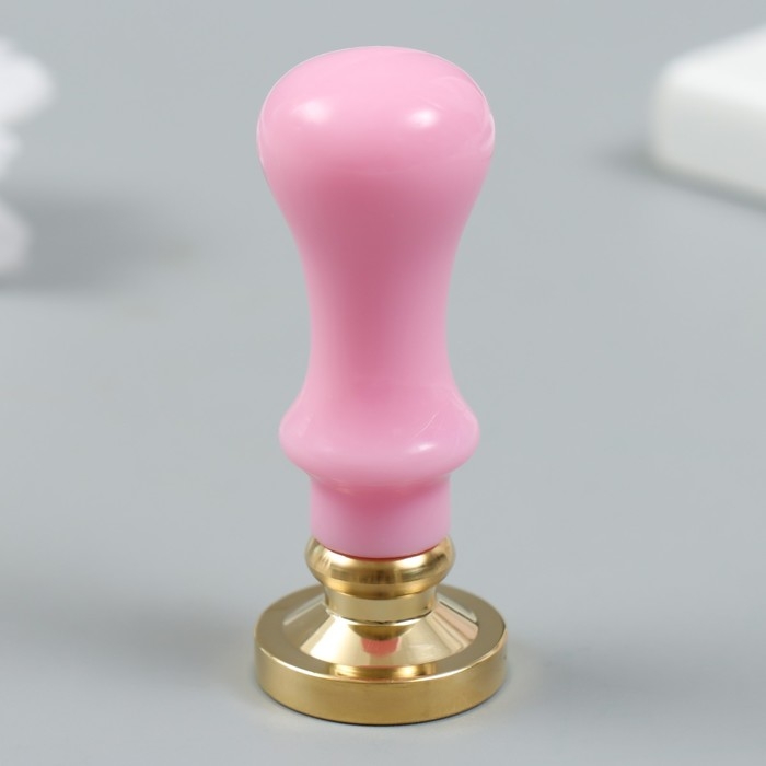 Печать для сургуча с пластиковой ручкой "Домик в зимнем лесу" 2,5х2,5 см