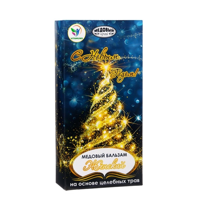 Новогодний медовый бальзам Vitamuno алтайский Новогодний медовый бальзам Vitamuno алтайский "Женский", 250 мл