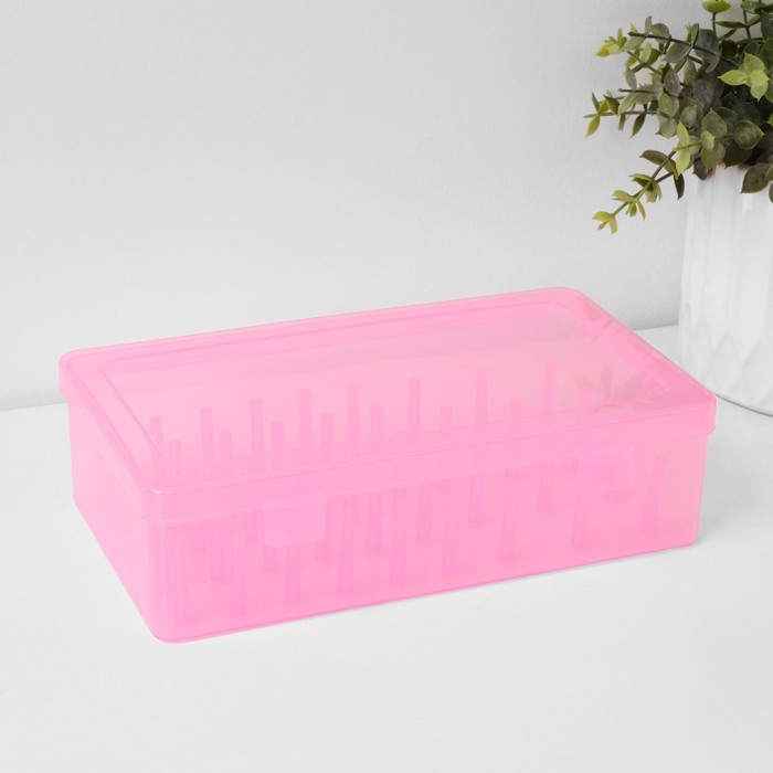 Органайзер для хранения ниток, 42 отделения, 23,5×13,5×6,5 см, цвет МИКС Органайзер для хранения ниток, 42 отделения, 23,5×13,5×6,5 см, цвет МИКС