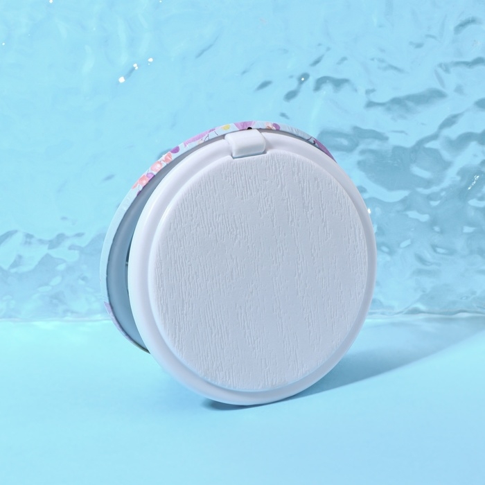 Зеркало складное &laquo;Цветы&raquo;, d = 7,5 см, цвет фиолетовый