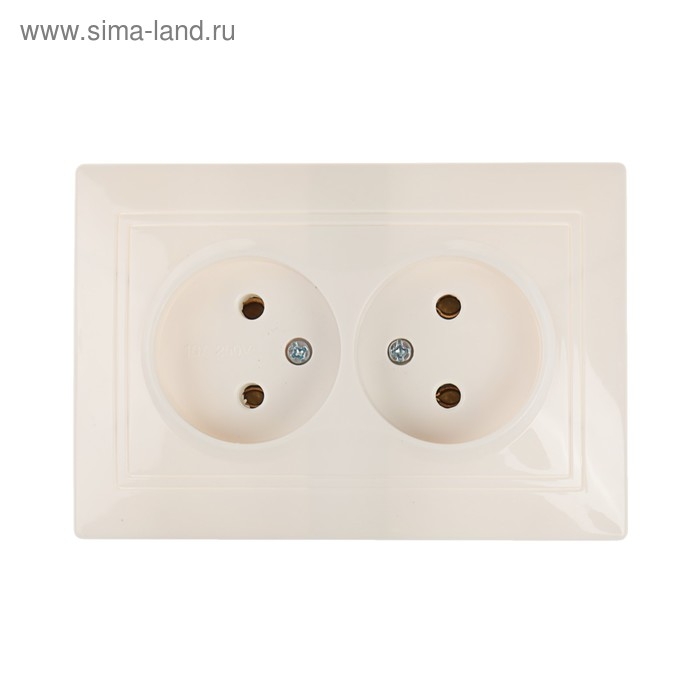 Розетка Smartbuy Розетка Smartbuy "Венера", 10 А, двухместная, скрытая, без з/к, керамика, белая