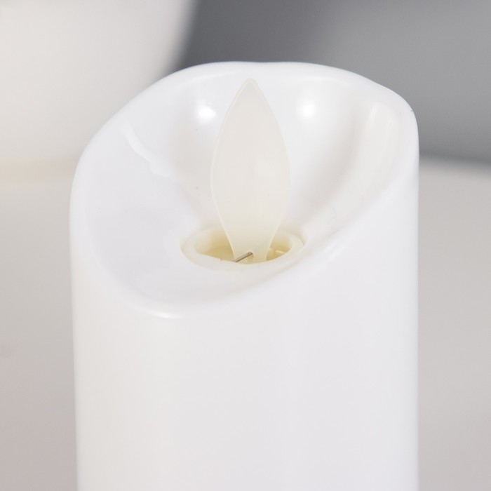 Ночник пластик Ночник пластик "Восковая свеча" от батареек CR2032x2 5,3х5,3х7,2 см