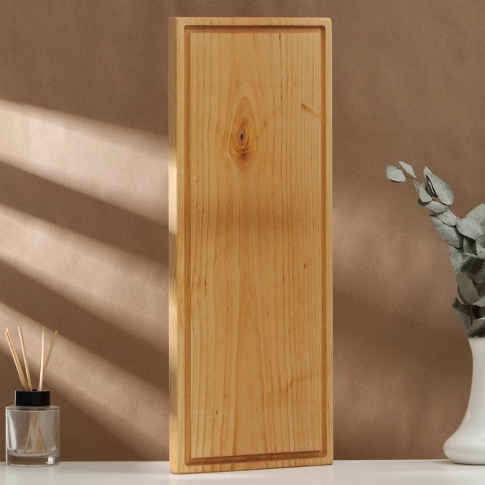 Доска разделочная деревянная с кровостоком Adelica, 50&times;20&times;2 см, покрыта маслом, цельная берёза