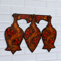 Набор Доски 3 шт и держатель 48×33×1 см хохлома Набор Доски 3 шт и держатель 48×33×1 см хохлома