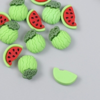Декор для творчества пластик "Арбузный микс" набор 12 шт 1,5х1,2 см