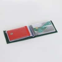 Визитница, 18 карт, цвет тёмно-зелёный