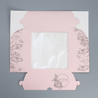 Коробка для капкейков и бенто-торта, кондитерская упаковка &laquo;Подарок для тебя&raquo;, 25 х 25 х 10 см