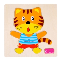 Рамка - вкладыш на деревянном основании &laquo;Тигрёнок&raquo;, 7 элементов