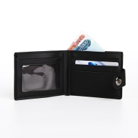 Портмоне мужское на магните, отдел для купюр, для карт, цвет чёрный Портмоне мужское на магните, отдел для купюр, для карт, цвет чёрный