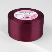 Лента атласная, 50 мм &times; 23 &plusmn; 1 м, цвет баклажановый №252