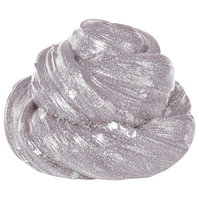 Слайм Glamour collection, серебряный с блёстками Слайм Glamour collection, серебряный с блёстками