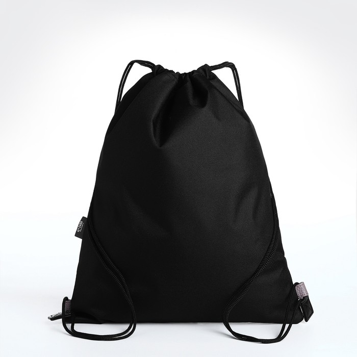 Сумка для обуви, отдел на шнурке, TEXTURA, цвет чёрный/бежевый Сумка для обуви, отдел на шнурке, TEXTURA, цвет чёрный/бежевый