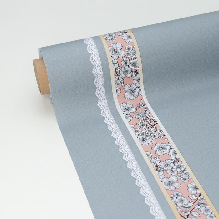 Клеёнка на стол &laquo;Мила&raquo;, на тканевой основе, рулон 20 метров, ширина 137 см, толщина 0,25 мм, цвет серый