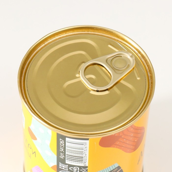 Носки в банке "Набор для потеряшки" (внутри носки мужские, цвет чёрный)