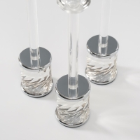 Подсвечник металл, акрил "Вихрь" d=2,2 см, набор 3 шт h=25,5 см, 23,5 см, 21 см Подсвечник металл, акрил "Вихрь" d=2,2 см, набор 3 шт h=25,5 см, 23,5 см, 21 см