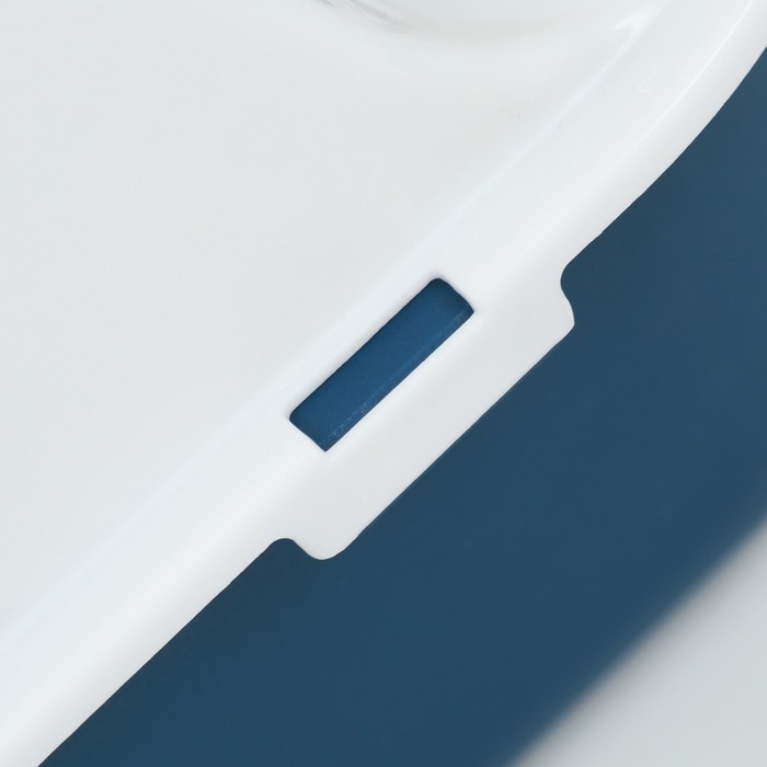 Туалет с бортом, 40х29х15 см, синий