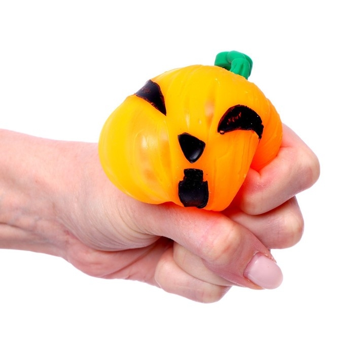 Хэллоуин. Антистресс сквиш мялка &laquo;Тыковка&raquo;, с гидрогелем, в шоубоксе