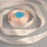 Лента атласная, 25 мм &times; 33 &plusmn; 2 м, цвет светло-розовый №002