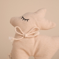 Мягкая игрушка &laquo;Оленёнок&raquo;, 15 см, цвет бежевый, с бантиком