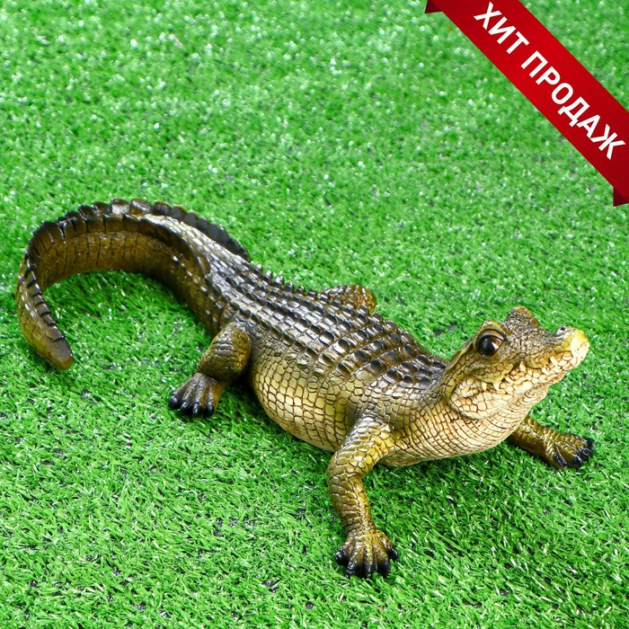 Садовая фигура Садовая фигура "Кайман" акрил 34х18х12,5см